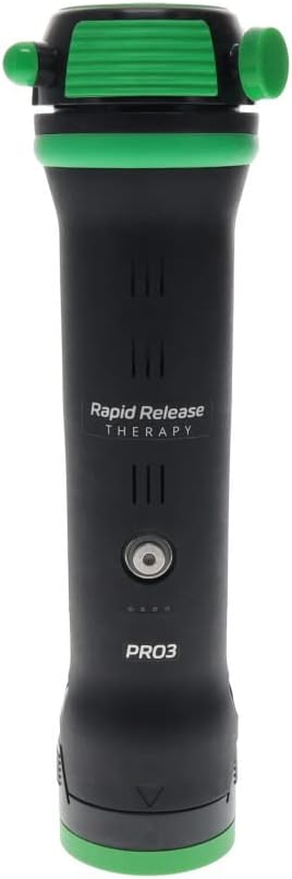 Rapid Release Therapyâ?¢ PRO3, Black â?? Deep Tissue Vibration Muscle Massager â?? Handheld, Cordless Massager for Full Body Relief  Muscle Recovery â?? Large Muscles  Sensitive Areas â?? Rechargeable Battery